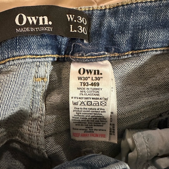 OWN. Low Rise Stretch Flare Jeans Dark Authentic Wash SOLD OUT NWT SZ 30 32.5 - Picture 10 of 11